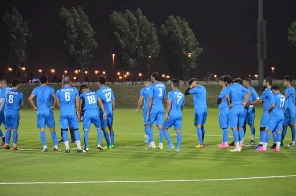 المنتخب الوطني لكرة القدم يجري تمرينه الاول بالدوحة استعدادا للمشاركة في خليجي 24