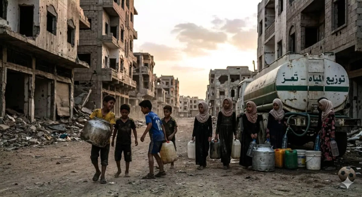 المواطنون بتعز   يستقبلون العيد بجيوب فارغة وحناجر جافة وجداول ديون تمتد من باب موسى إلى ساحة التغرير